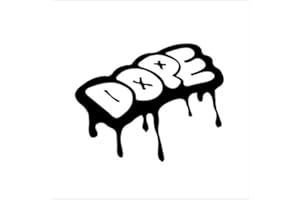 STICKERPR Dope Graffiti Style Decal Vinyl Sticker for Car Window Laptop (5.5" inches (White))