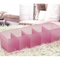 Sweetstore Household Closet Underwear Organizer Drawer Divider,5 Grid Bra Underwear Socks Storage Boxes Organizer for Women Girls Wardrobe Closet Organizer Case Home Room Container (E)