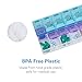 Pill Organizer, HoFire BPA Free Twice A Day Travel 7 Day Weekly Pill Box Case Large Compartments to Hold Vitamins, Cod Liver Oil, Supplements and Medication(Large, Purple & Blue)