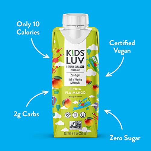 KidsLuv Vitamin Enhanced drinks, Pack of 16, Flying FlaMango, Zero