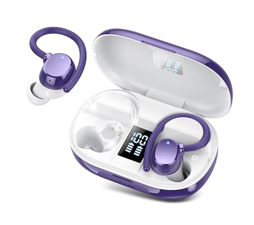 Bluetooth Kopfhörer Sport, 2025 In Ear Kopfhörer Kabellos Bluetooth 5.3, 128 Std Ultraleicht Earbuds mit Bügel, 2025 Noise Cancelling Ohrhörer, HiFi S