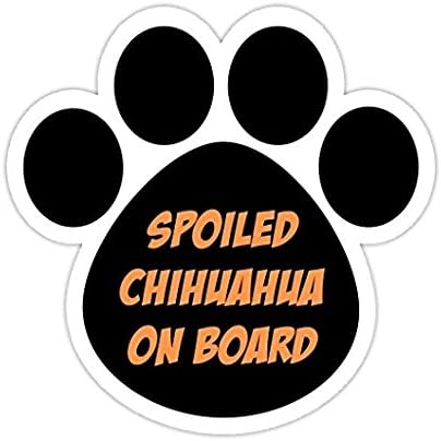 (5 Stickers Combo Deal) Spoiled Chihuahua On Board Bumper Sticker Vinyl Decal