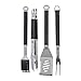 Yukon Glory™ 4 Piece Magnetic Grill Tools Set, Heavy Duty Stainless Steel, Contains Grill Fork, Basting Brush, Tongs and Multifunctional Spatula