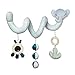 Manhattan Toy Safari Elephant Spiral Stroller and Crib Toy with Baby Mirror, Rattle and Teether