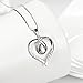 YFN Sterling Silver Heart Pendant Necklace Engraved 