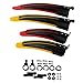 Juvale Bike Fender - 2-Pair Adjustable Bicycle Rear and Front Mud Guard, Bike Tire Accessories for Road Mountain Bike, Cycling, Yellow and Red, 16 x 3.3 x 1.8 Inches and 12 x 2.8 x 1.8 Inches