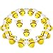 Wool Felt Bee Craft Balls Bee Craft Supplies for Baby Shower Gender Reveal Party Nursery Tent Decoration DIY Craft Car Seat Grasping Bead Toys (40 Pieces)