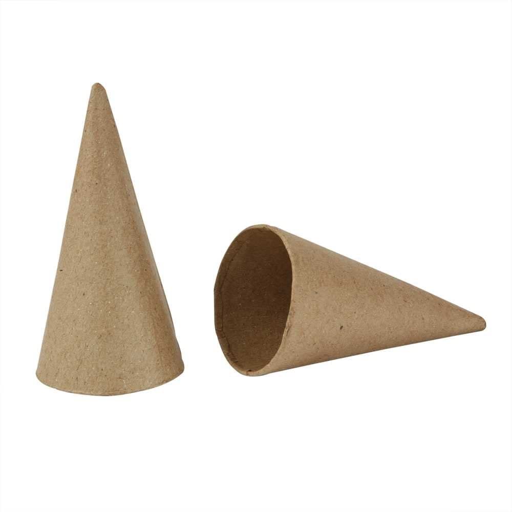 Creativ Company 265481 Cones, Pack of 10 H: 10 cm, D: 5 cm, brown