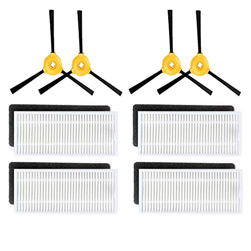20pcs / lot 10 Side Brush +5 HEPA Filter +5 Sponge Filter for Conga Excellence 990 Robot Vacuum Cleaner Parts - Thumbnail 3