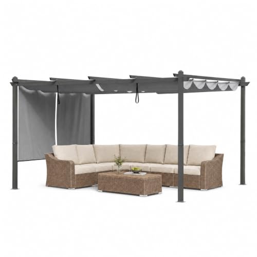BPS 12x14 Aluminum Pergola Review: Retractable Canopy & Roller Shade for Patios image 17