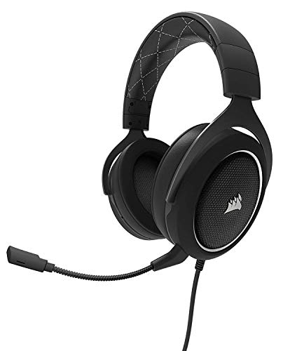 CORSAIR HS60 – 7.1 Virtual Surround Sound PC Gaming Headset w/USB DAC – Discord Certified Headphones – Compatible with Xbox One, PS4, and Nintendo Switch – White