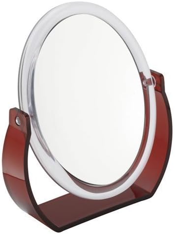 7x Magnification Red Acrylic Vanity Mirror Amazon Co Uk Health Personal Care