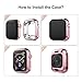 Alritz for Apple Watch Bumper 40mm Series 5 / Series 4, Soft TPU Protective Case for iWatch Series 4/5, Rose Gold and Clear