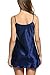Avidlove Women's Pajamas Satin Nightgown Sexy Mini Slip Sleepwear Dark Blue M