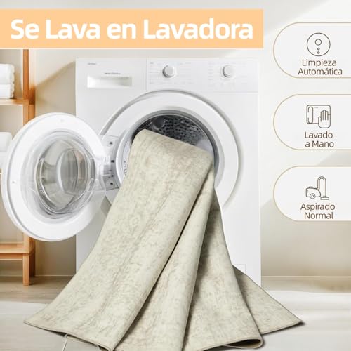 KONITILL Alfombra Lavable, Dormitorio o Oficina – Alfombra Grande Ultra Suave de Lana Falsa (Versión más Grande (160cmx200cm))