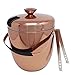 Ice Bucket, Stainless Steel Double Wall and Insulated Ice Buckets with Lid and Tongs-3L