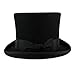 Hats in the Belfry John Bull Theater-Quality Mens100% Wool Felt Top Hat in Black Medium