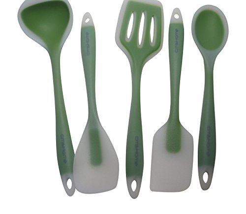 cmsHome Green Ice 5 Piece Ultimate Kitchen Tool Gift Set Non-stick Food Grade Silicone Non-toxic