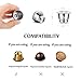 MG Coffee 2 pcs Stainless Steel Reusable Nespreesso Capsule Permanent Coffee Pod Holder Compatible for Nespreesso Original Line Machines（NOT ALL） (Silver)