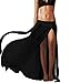 Mansy Women's Sexy Gauze Beach Maxi Skirt,Black OS