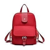 H.Tavel Women Girl Cute Small Waterproof NyLon Backpack With Side Pocket Travel Satchel,Wine