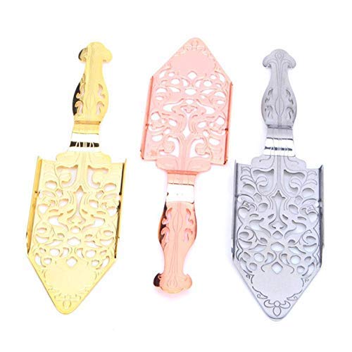 VANGOAL Stainless Steel Absinthe Spoon, Original Gothic Absinthe Fountain Spoon Dripper for Absinthe Glasses Sugar Cube, Exquisite Hollowed-out Spoon Cocktail Bar Scoop Filter Spoon (Gold)