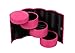 Bundle Monster 3 Tier Compartment Mini Velvet Travel Roll Up Jewelry Box Case Organizer Holder with Snap Closure - ULTRA PINK