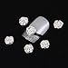 JOVANA Silver Rose Flower 10 Pieces Silver 3d Alloy Nail Art Slices Glitters DIY Decorations