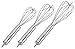 Utopia Kitchen Stainless Steel Whisk Set - Wire Whisk - Balloon Whisk Set - Egg Frother, Milk & Egg Beater - Kitchen Utensils for Blending, Whisking, Beating & Stirring - Set of 3