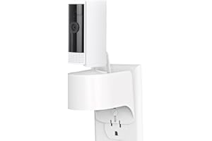 PEFECON Outlet Mount for Ring Indoor Cam (2nd Gen and 1nd Gen), 1 Pack Plug-in Wall Mount Stand with Power Plug, 360 Degree Swivel and Space Saving Design (Ring Camera are Not Included)