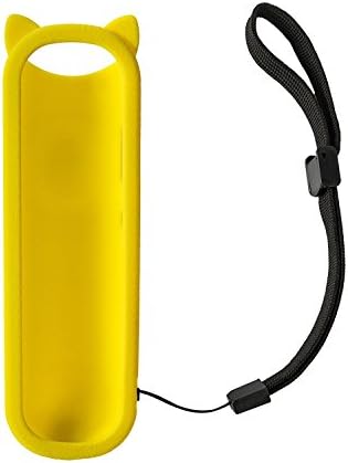 Yellow Cute Silicone Protective Soft Case Cover Compatible with for RC280 TCL ROKU TV Remote Control Anti Slip Dust-Proof with Wrist Strap Case only