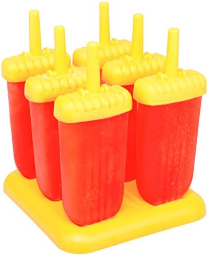 Top Choice BPA Free Ice Pop Molds, Yellow, Set of 6