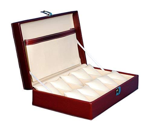 Fico Maroon Watchbox Case for 10 Watches