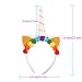 Unicorn Horn Headbands Hair Band with Flower Ears for Girls Birthday Cosplay Party Accessory, Random, 6 Pack