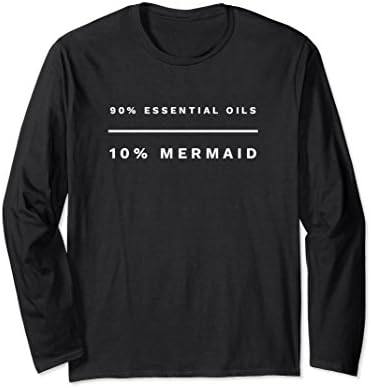 Lemon Cottage Designs Unisex 90% Essential Oils 10% Mermaid tshirt Large Black
