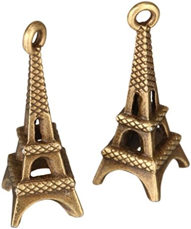 10 x Eiffel Tower Charms 23x8mm Antique Bronze Tone for Bracelets Necklaces Earrings #MCZ503