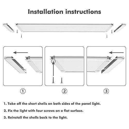 Under Cabinet Light, OxyLED Dimmable Under Counter Lighting, Extra Large LED Panel Light for Kitchen Closet, Art Studio, Attic, Office,Cupboard (12W, 750lm, Warm White 3000K) - Thumbnail 6