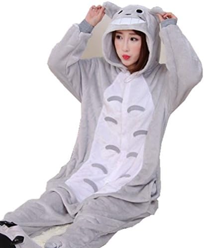 Kamabags Unisex Costume Animal Cosplay Onesie Adult Kigurumi Pajamas (XL fit for Height (68.8"-72.8"), My Neighbor Totoro)