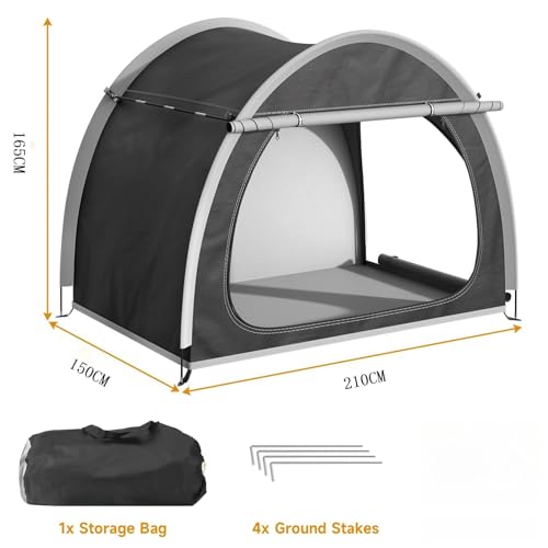 THE WHITE SHOP Bike Storage Shed Tent,Outdoor Portable Bicycle Storage Sheds,Bike Covers Shelter for Motorcycle,Garden Tools,Toys,Lawn Mover