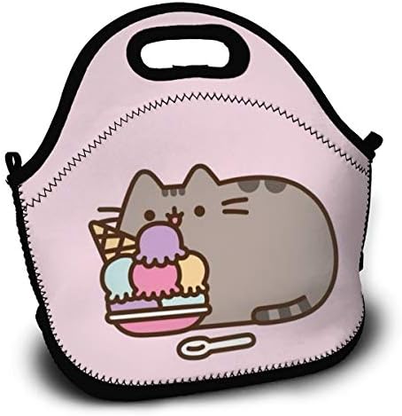Pu_sheen Cat Neoprene Insulated Lunch Tote Storage Bag Lunch Box Food Bag For School Work Picnic For Adults Kid