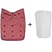 wegreeco Cloth Diapers 6 Pack with 6 Inserts, Washable Cloth Diapers for Babies, One Size Adjustable Reusable (Girl Prints + 1 Wet Bag)