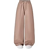 Nivne Tco Tween Girls' Jeans Casual Boho Paperback Elastic Waist Flat Pockets Wide Leg Denim Pants wit Pockets