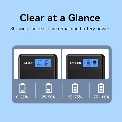 ENEGON NP-45 Replacement Battery (2 Pack) and USB Charger Kit for Nikon EN-EL10,for fujifilm NP-45S/A/B, NP-80,Li-40B,Li-42B, INSTAX Mini 90, FinePix XP140/130/120/90/80/70/60/50,T350,T550,JX500