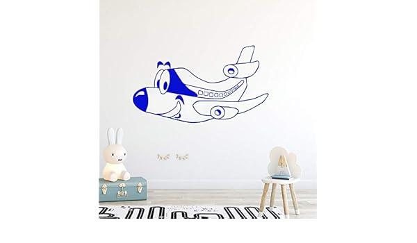 Exquisito pegatinas de pared de avión de dibujos animados ...