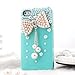Leegoal（TM）S9D New 3D Bow Bling Crystal pearl Hard Skin Back Case Cover For iPhone 4 4G 4S Blue