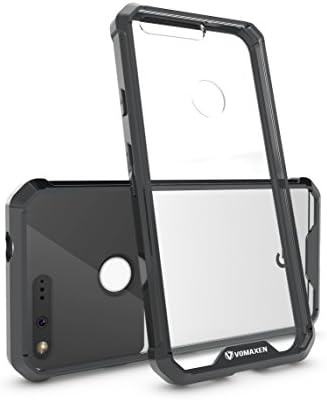 Google Pixel XL Case, Vomaxen Armor [Anti-Scratches] [Shock Absorption] TPU Bumper Slim and Thin Lightweight Protective Cover Design for Google Pixel XL 5.5 inch 2016 – Black Clear (Black)