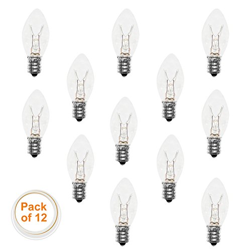 Salt Lamp Light Bulbs, Himalayan Salt Lamp Replacement Bulbs 15 Watt E12 Socket Long Lasting Incandescent Light Bulbs -12 Pack