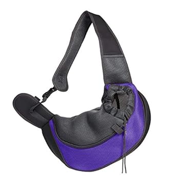 SRI SRI Safe Comfortable Machine Washable Adjustable Pet Sling Carrier for Small Dog, Cat (Yellow), Purple, 500 g