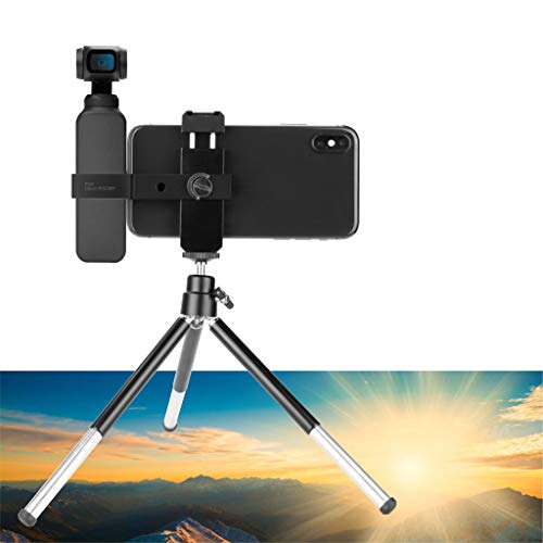 for DJI Osmo Pocket Handheld Cam Accessories Multifunction Tripod Mount Stand Phone Holder (Black)
