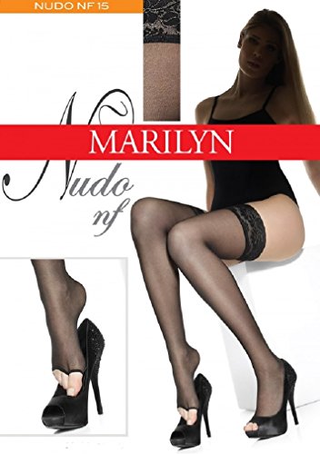 Marilyn Open Toe Holdups Lace Top Thigh High Stockings (M/L) Nude - Thumbnail 2